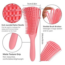 Cepillo para Desenredar El Cabello para Desenredar Fácilmente El Cabello Rizado Incluyendo Cabello Ondulado Rizado Cepillos Desenredantes para Cabello Rizado para Cabello Ondulado Natural (rosa)