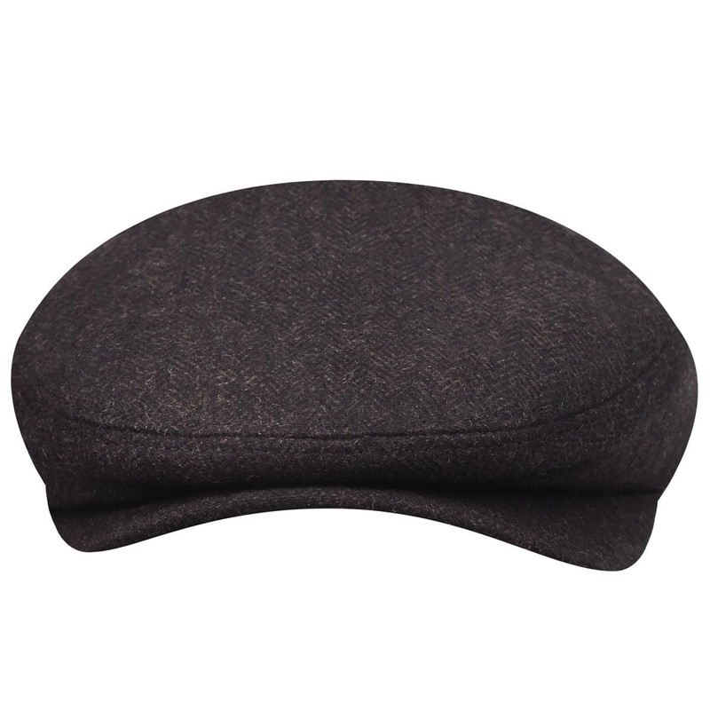 Bailey of Hollywood Ormond Ivy Cap Brown Herringbone, Large