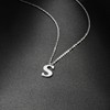PARTNER Stainless Steel Silver Initial Necklace Alphabet Pendant Necklace 16"