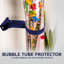 Brewish Wall Bracket for Fish Bubble Lamp | Sensory Bubble Tube Holder | Adjustable Arm for Light up to 10cm Diameter | Aquarium Light Bracket to Keep Fake Fish Aquarium Lamp Safe, Prevent Spillage