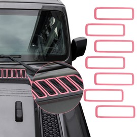 SQQP - Cubierta de ventilación para capó, cubierta de ventilación para Jeep Wrangler JL JLU y Gladiator JT 2018-2024, accesorios exteriores (rosa)