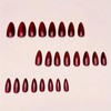 24-Piece Crystal Cat Eye Blood Red Set with Nude Pink