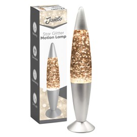 Jambo 16-Inch Silver Star Glitter Lamp I Beautiful Liquid Lamp I Entertaining for Adults and Kids I Perfect Holiday Gift