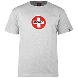 Bones Bearings Swiss Circle Logo Heather Gray T-Shirt, X-Large