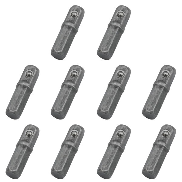 ZZHXSM 10PCS Hexagonal Shank to Square Head Sleeve Adaptor 1/4