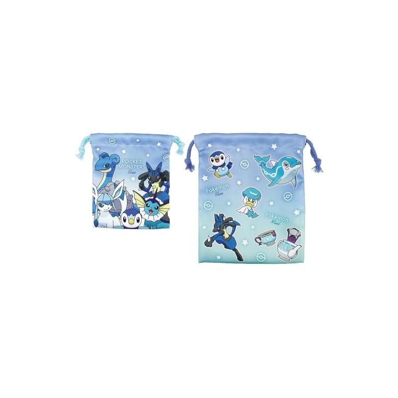 Tees Factory PM-5530374BM Pokémon 2P Drawstring Set, Gradient/Blue & Mint,
