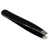 HTS 172M5 2" Black Mini Slanted Travel Eyebrow Tweezers