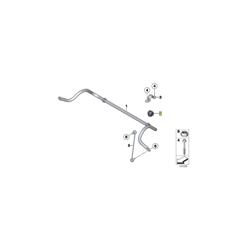 MINI Front Anti-Roll Sway Bar ARB Bush Mounting 6757146 Genuine