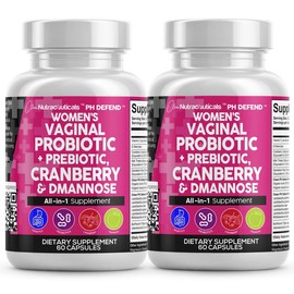 Clean Nutra PH Defend Probiotics for Women Balance with Prebiotics Cranberry Dmannose - Healthy Odor and Tract Support Made in USA Pills Supplement:_2 Bottles
