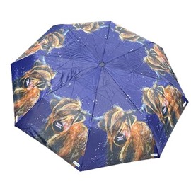 Alex Clark Highland Cow Umbrella - Compact Foldable Travel Umbrella - animal gifts