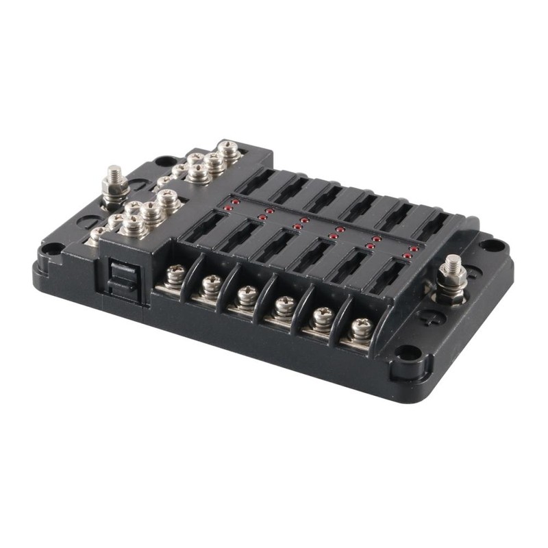 12 Way Fuse Box with Negative Terminals and Fuse Wire