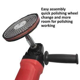 PURUI 10PC 6" Metal Buffing Polishing Wheel Kit for Angle Grinder-Polishing Kit With 3PC Buffing Wheel-1PC 5/8"-11UNC Angle Grinder Spindle Adapter-5PC 100g Buffing Compound Bar-1PC Microfibre Cloths