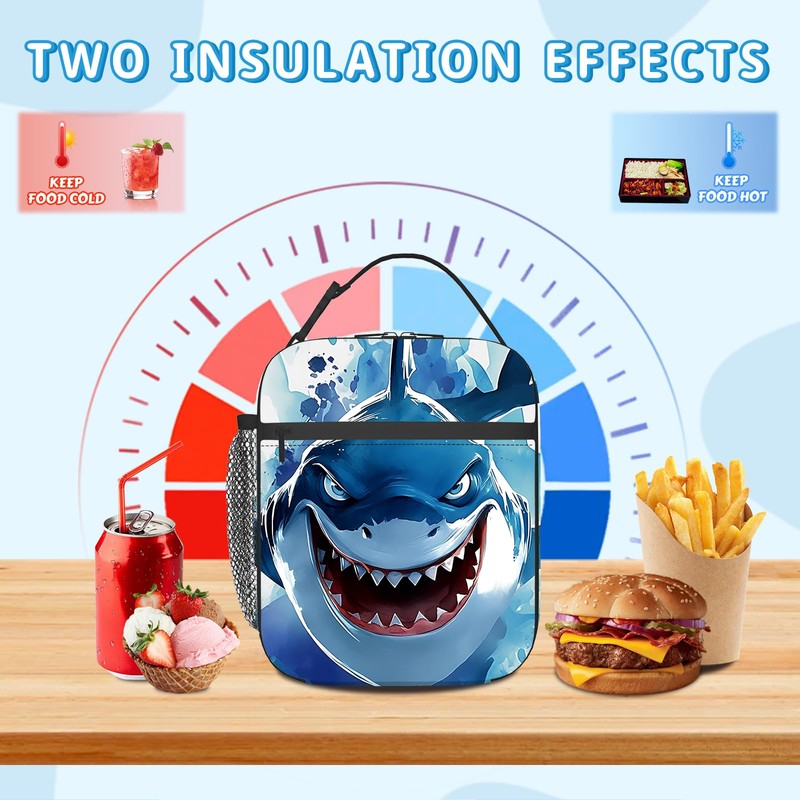 MoYueno Kids Lunch Box, Shark Insulated Lunch Box for Toddler