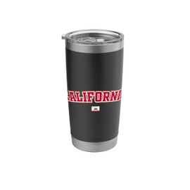 California State with Bear Flag Stainless Steel Insulated Tumbler