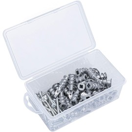 60PCs Zinc Self-Drilling Drywall Anchors, Hollow Metal Wall Anchors and Screws Kit, 30 Heavy Duty Anchors + 30#8 x 1-1/4'' Screws, Holding Up to 50 Pounds for Hanging and Mounting