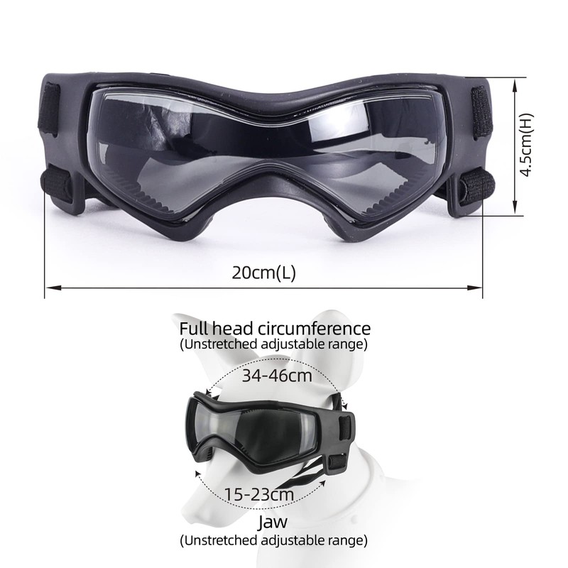 Trirock Dog Sunglasses, Small and Medium Dogs, Goggles, Pet Glasses,