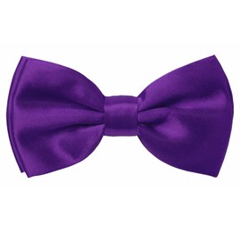 Mantieqingway Bow Ties for Men, Pre Tied Mens Adjustable Length Bowtie for Party Wedding Prom for Adults & Children Gift (Purple)