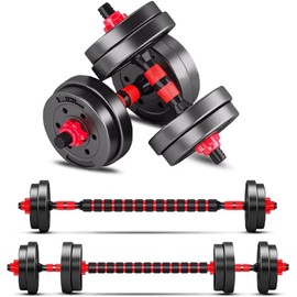 hanteln set, Kurzhanteln Verstellbar,2er Kunststoff Hantelset,Kurz Lang Dumbbell,Einstellbar Hantelstangen Kurzhantelset,Weights für Aerobic Fitness