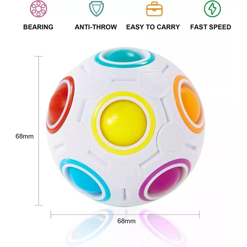 Vdealen 4 Bola Mágica Del Rompecabezas Del Arco Iris Rubik