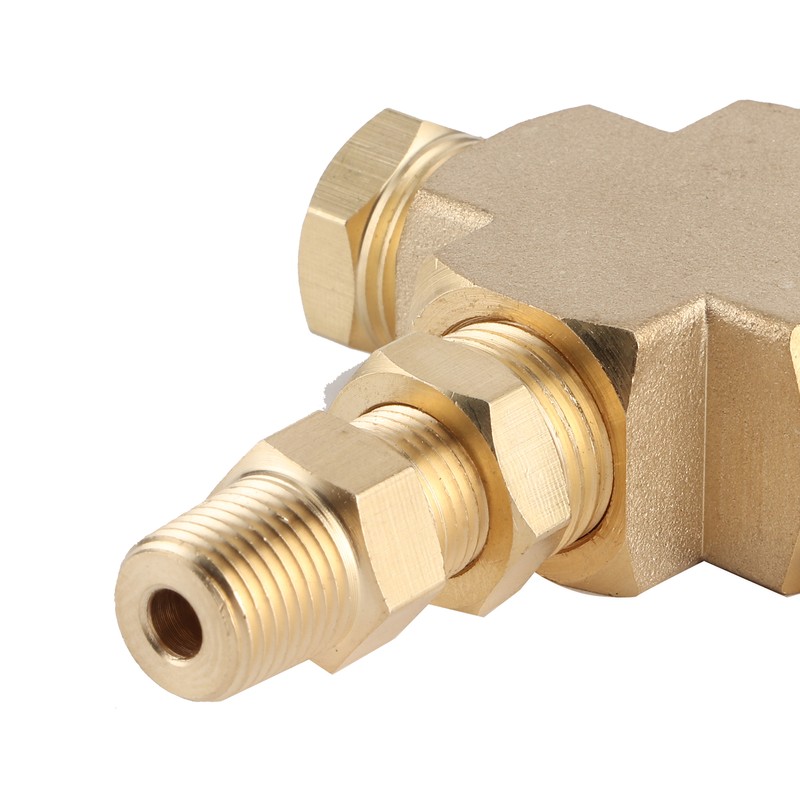Sensor Adapter Distributor Oil Pressure Temperature Connector 1/8in‑27 NPT 1/4in‑18