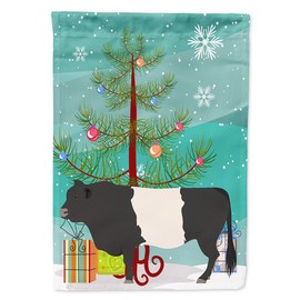 Caroline's Treasures BB9198CHF Belted Galloway Cow Christmas Flag Canvas House Size, Large, Multicolor