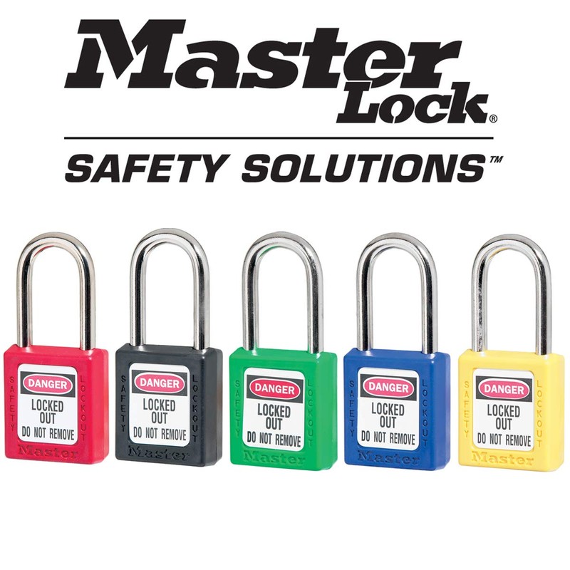Master Lock 410KARED Lockout Tagout Safety Padlock with Key, Keyed-Alike
