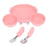 3pcs Toddler Divided Plate Set Silicone Baby Suction Plate Anti