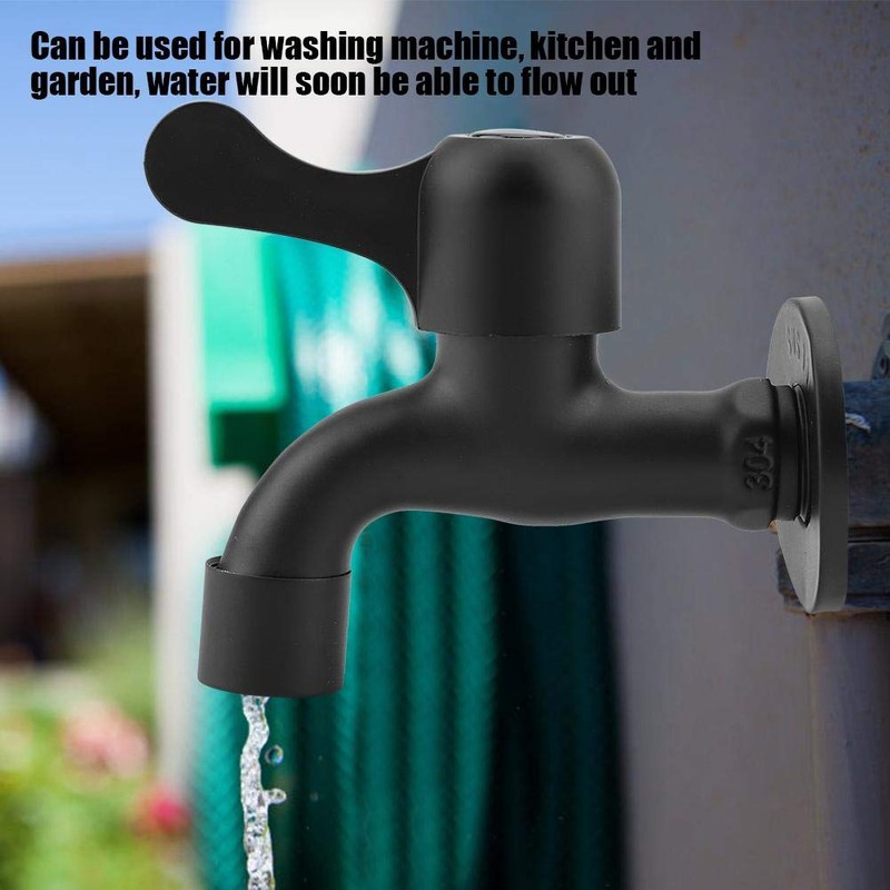 Nimoa Washing Machine Tap, Wall Mount Tap 304 Stainless Steel