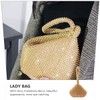 OATIPHO 1pc Chic Rhinestone Evening Handbag for Women Unique Party