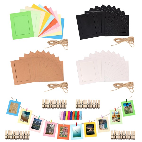 Rustark 84Pcs 4.3x3.7Inch/11x9.5CM Paper Picture Frames Cardboard Picture Frame Cardboard