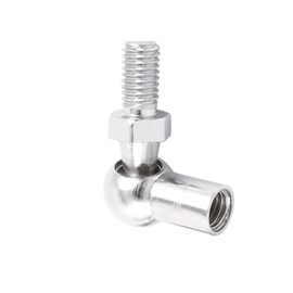 Kozelo Pack of 2 Angle Ball Joint - [M8 x 1.25 Right Female Thread M8 x 1.25 Right Male Thread] Gas Spring Angle Connection Fitting for Motor Vehicles Hinge Door Cabinet