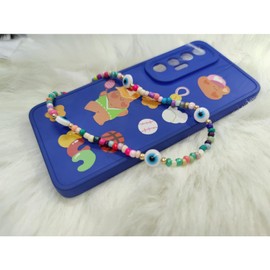 5PCS Kawaii Bead Phone Lanyard Wrist Strap - Colorful Beaded Phone Straps With Smiley, Evil Eye, Love, Heart, Star Charm Styles