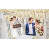 XMJJKUF White Flower Photography Background 10x8ft Arch Wedding Flowers Wall