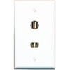 RiteAV LC Multimode Fiber Duplex USB2 Wall Plate Flat/Solid [White]