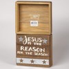 Primitives By Kathy Slat Box Sign, Jesus is The Reason