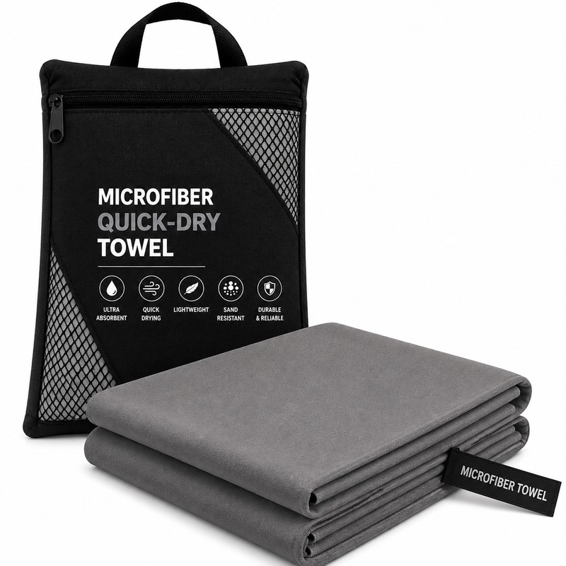 Microfiber Quick Dry Towel with Carry Bag – Ultra Absorbent