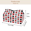 2 Pack Tissue Box Cover Holder, Poker Cards Square Rectangle