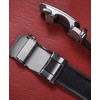 guvoosm Men's Leather Automatic Belt for Men Business Suit Belt