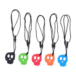 Collar de Masticación Sensorial de Silicona - Paquete de 5 Piezas - Ayuda para el Motor Oral - Masticable
