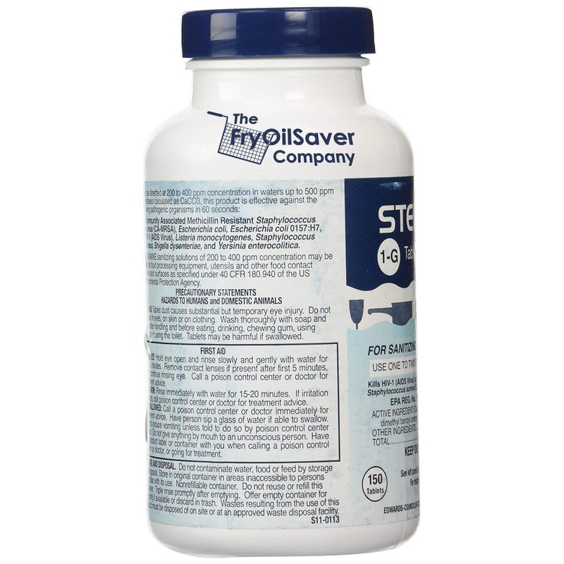 1 Bottle of Steramine Sanitizer Tablets, Multi Purpose Sanitizing Tablets
