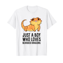 Just a Boy Who Loves Bearded Dragons Lizard Reptile T-Shirt
