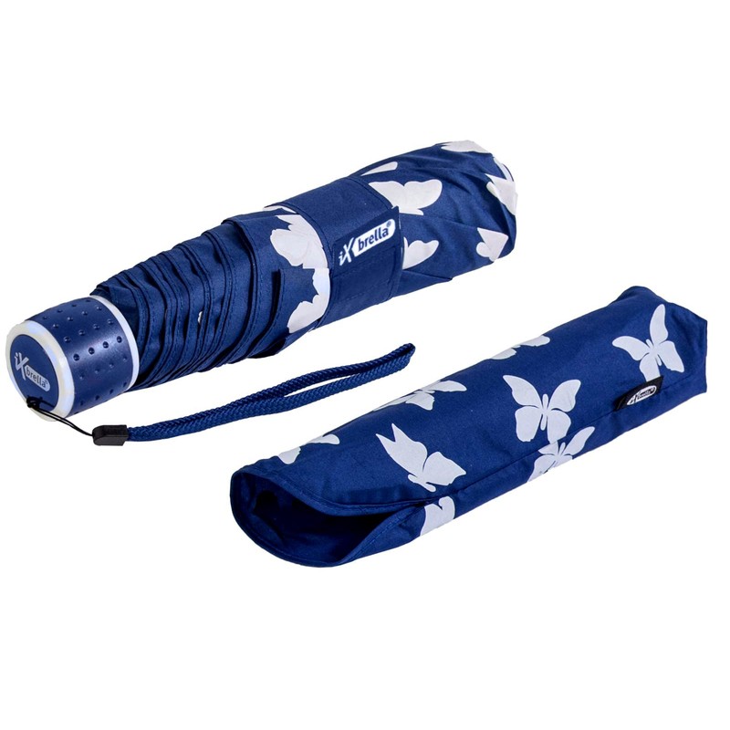 iX-Brella Mini Children's Umbrella, Safety Reflex, Extra Light, butterflies