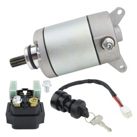 shamofeng Starter w/Relay & Ignition Switch for Yamaha YFZ450 2004-2013 YFZ450 LE 2004, YFZ450 SE 2005-2008, YFZ450 SE II 2007-2008, YFZ450 BBE 2006-2007,5TG-81890-00-00 5TG-81800-00-00,YFZ450 Starter