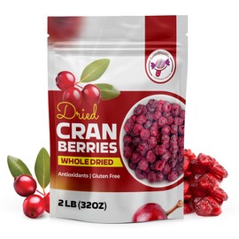 SweetBlissMix Dried Cranberries - Soft, Moist & Sweetened Sliced Cranberries Dried Fruit in Resealable Bag - Sweet and Healthy Snack for Salads, Cooking, Fruit Snacks, Baking and Topping (2 Pounds)