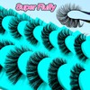 7 Pairs of 3D False Eyelashes, Cat Eye, Fluffy Volume,