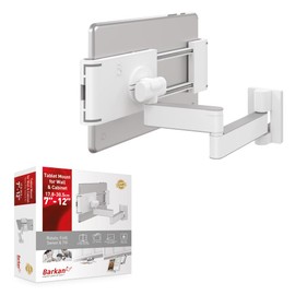 Barkan 7 a 12 Pulgadas de Movimiento Completo – Soporte de Tablet de 4 Movimientos para Pared y gabinete, Abrazadera de Tablet de 3 Libras, rotación de 360 Grados (T54)
