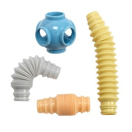 Excellerations Natural Tones Stretchy Tubes & Connectors - 55 Pieces