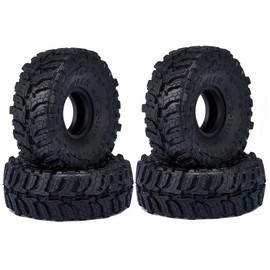 DJCRAWLER Super Large Soft Sticky 1.0 Crawler Tires 68 * 26mm for 1/18 1/24 RC Crawler Car Axial SCX24 FMS FCX24 AX24 Upgrade Wheel, Comes with Double Layer Sponge