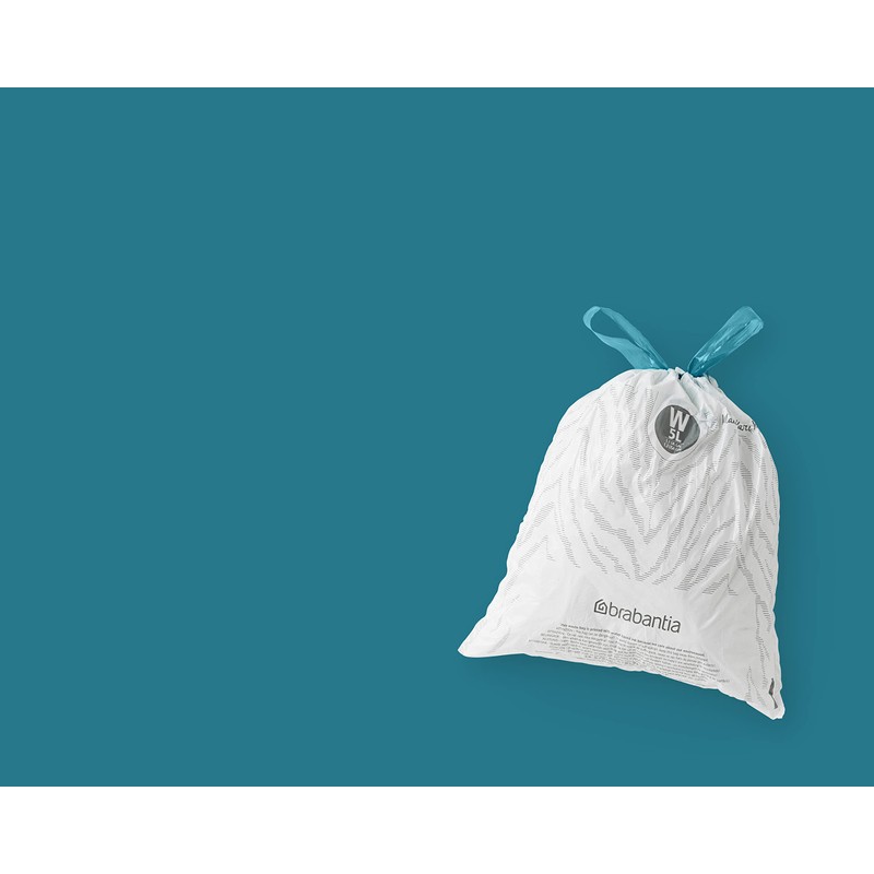 Brabantia 137846 PerfectFit Bin Liners (Size W/5 Litre) Thick Plastic