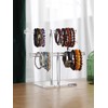 Moovul Clear Acrylic Round Bracelet Display Holder 2 Tier T-Bar